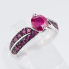 リーフ ルビーホワイトゴールドリング R:1.47ct R: 0.68ct - 画像 (5)