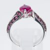 リーフ ルビーホワイトゴールドリング R:1.47ct R: 0.68ct - 画像 (7)