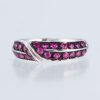 リーフ ルビーホワイトゴールドリング R: 0.92ct K18WG - 画像 (2)