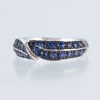 リーフ サファイアホワイトゴールドリング S: 0.86ct K18WG - 画像 (2)