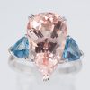 モルガナイトxアクアマリン ホワイトゴールドリング Mo: 7.59 ct Aq: 1.19ct K18WG - 画像 (2)