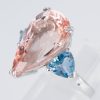 モルガナイトxアクアマリン ホワイトゴールドリング Mo: 7.59 ct Aq: 1.19ct K18WG - 画像 (3)