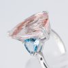 モルガナイトxアクアマリン ホワイトゴールドリング Mo: 7.59 ct Aq: 1.19ct K18WG - 画像 (4)