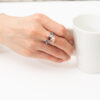 モルガナイトxアクアマリン ホワイトゴールドリング Mo: 7.59 ct Aq: 1.19ct K18WG