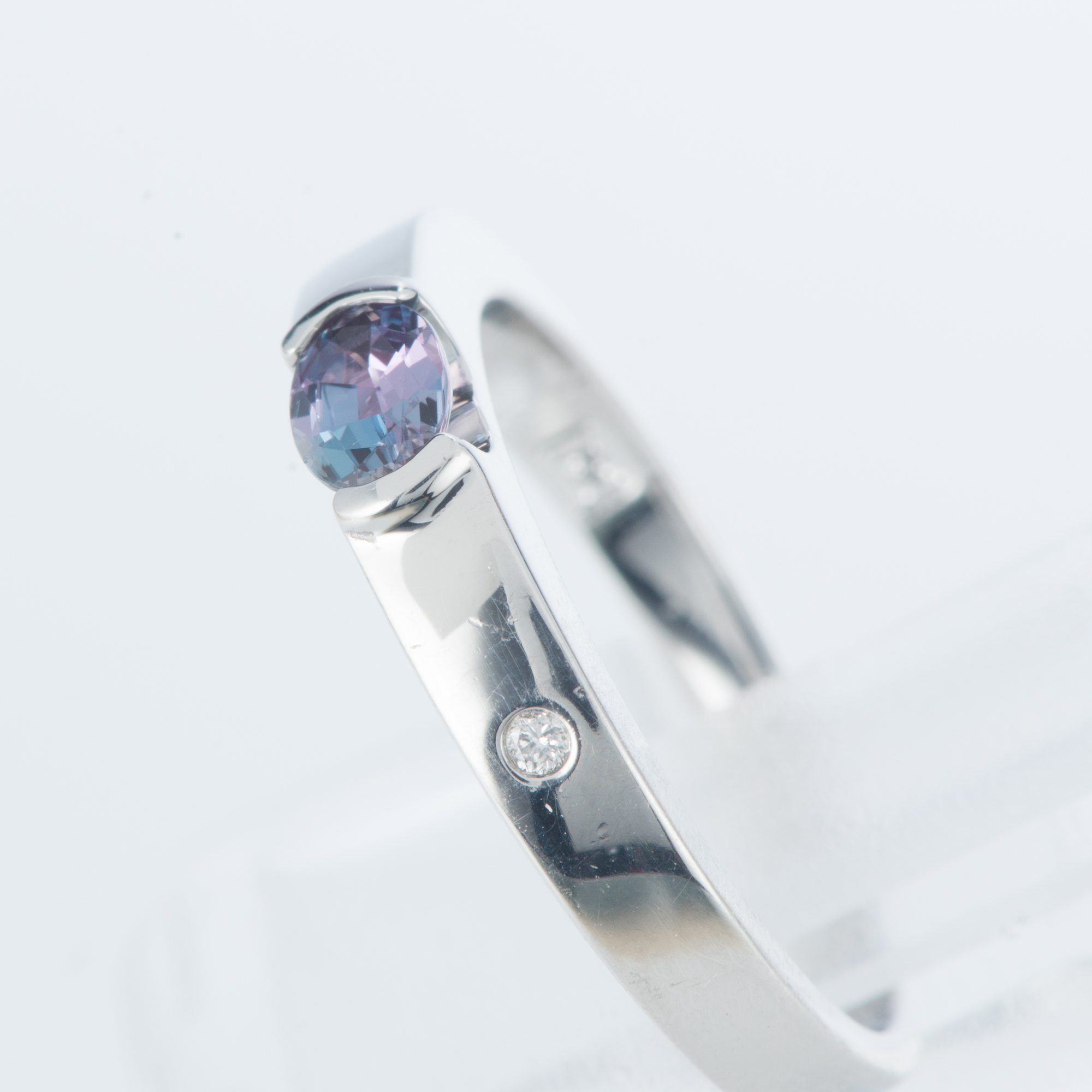 0.32ct アレキサンドライトリング Al 0.32ct D0.02ct Pt900