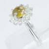 ハロー キャッツアイxダイヤモンド プラチナリング C: 1.56 ct D: 0.5ct Pt900