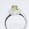 ハロー キャッツアイxダイヤモンド プラチナリング C: 1.56 ct D: 0.5ct Pt900