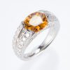 フロート 3.72ct イエローサファイアプラチナリング(YS:3.72ct D:1.32 Pt900) - 画像 (3)