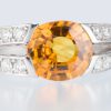 フロート 3.72ct イエローサファイアプラチナリング(YS:3.72ct D:1.32 Pt900) - 画像 (5)