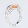 フロート 3.72ct イエローサファイアプラチナリング(YS:3.72ct D:1.32 Pt900) - 画像 (4)