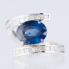 4.84ct ブルーサファイアプラチナリング S:4.84ct D:1.14ct Pt900 GIA - 画像 (2)