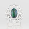 5ct弱 ブラックオパールダイヤモンドプラチナリング(BO:4.90 D:2.80ct Pt900)