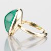 13ct エメラルドカボションイエローゴールドリング(E:13.61ct K18YG) - 画像 (3)