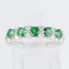 ラインリング グリーンガーネット x ダイヤモンド プラチナリング GG: 0.73 ct D: 0.31ct Pt900 - 画像 (5)
