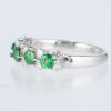 ラインリング グリーンガーネット x ダイヤモンド プラチナリング GG: 0.73 ct D: 0.31ct Pt900 - 画像 (3)