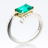 1ctアップ コロンビア産エメラルドプラチナリング(E:1.65ct D:0.41ct Pt950) - 画像 (3)