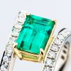 1ctアップ コロンビア産エメラルドプラチナリング(E:1.65ct D:0.41ct Pt950) - 画像 (4)