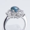 ハローリング アレキサンドライトキャッツxダイヤモンド プラチナリング Al: 2.95 ct D: 1.34ct Pt950