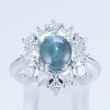 ハローリング アレキサンドライトキャッツxダイヤモンド プラチナリング AC: 2.95 ct D: 1.34ct Pt950