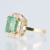 ロック コロンビア産エメラルドイエローゴールドリング E: 4.82ct  D:1.43ct - 画像 (3)