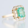 ロック コロンビア産エメラルドイエローゴールドリング E: 4.82ct  D:1.43ct - 画像 (4)