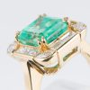 ロック コロンビア産エメラルドイエローゴールドリング E: 4.82ct  D:1.43ct - 画像 (8)