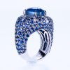 ライトニング プラチナ製スターサファイアダイヤモンドリング (SS: 12.35ct S: 7.13ct D:0.94ct Pt950)側面