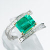 2.61ct コロンビア産エメラルド　プラチナ製リング E:2.61ct D:1.10ct Pt950/K18YG GIA