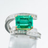 2.61ct コロンビア産エメラルド　プラチナ製リング E:2.61ct D:1.10ct Pt950/K18YG GIA - 画像 (3)