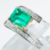 2.61ct コロンビア産エメラルド　プラチナ製リング E:2.61ct D:1.10ct Pt950/K18YG GIA - 画像 (4)