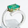 2.61ct コロンビア産エメラルド　プラチナ製リング E:2.61ct D:1.10ct Pt950/K18YG GIA - 画像 (6)