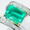 2.61ct コロンビア産エメラルド　プラチナ製リング E:2.61ct D:1.10ct Pt950/K18YG GIA - 画像 (8)
