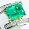 2.61ct コロンビア産エメラルド　プラチナ製リング E:2.61ct D:1.10ct Pt950/K18YG GIA - 画像 (9)