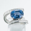 4.60ct バイオレティッシュブルースピネルプラチナリング SP:4.60ct D:1.09ct Pt950 GIA - 画像 (6)