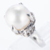 南洋パールxダイヤモンド プラチナリング P: 12.9mm D: 0.09ct Pt900