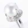南洋パールxダイヤモンド プラチナリング P: 15.7mm D: 1.34ct Pt900
