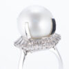 南洋パールxダイヤモンド プラチナリング P: 15.7mm D: 1.34ct Pt900