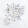 2.98cttw オーバルダイヤモンドダイヤモンド プラチナリング D: 1.51ct D: 1.47ct M I1 Pt900 GIA