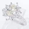 2.98cttw オーバルダイヤモンドダイヤモンド プラチナリング D: 1.51ct D: 1.47ct M I1 Pt900 GIA