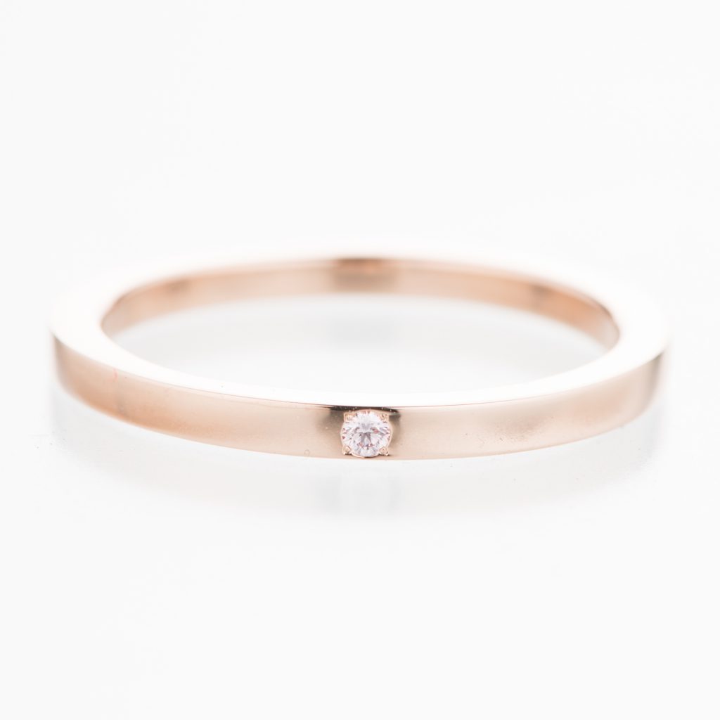 マリッジリング Vow 2mm アーガイルピンクダイヤモンド ピンクゴールド750
