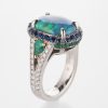5ct ブラックオパールプラチナリング O:5.41ct E:1.02 S:0.73 D:0.40ct Pt950