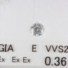 0.36ct ダイヤモンドルース トリプルエクセレント ラウンド(E VVS2 0.36ct 3Ex GIA)