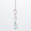 ライン アクアマリンxアコヤパールxクンツァイト製ペンダントネックレス (Aq: 8.36ct Ku: 7.45ct D: 0.18ct Pt950/850)