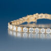 9.34ct イエローゴールド製ダイヤモンドテニスブレスレット (D: 9.39ct K18YG) - 画像 (2)