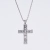 3.63ct　ダイヤモンドプラチナクロスペンダント(D 3.63ct Pt900/850) - 画像 (2)