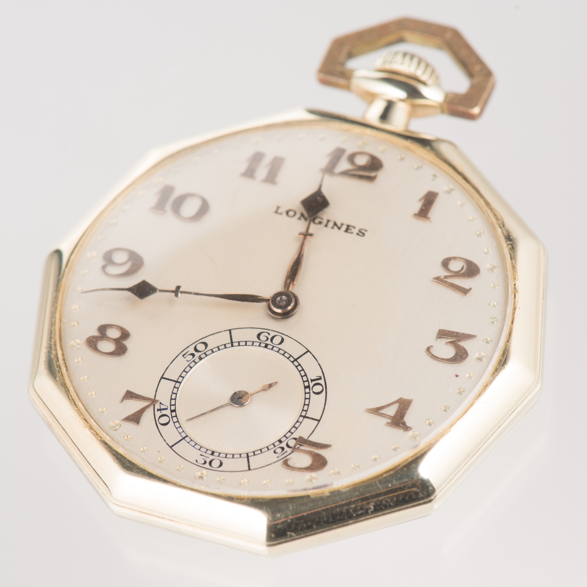 Longines ロンジン Decagonal 十角形 懐中時計 K14 ゴールド