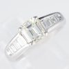 ダイヤモンドx0 プラチナリング D: 1.005 ct D: 0.4ct Pt900