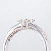 ダイヤモンド プラチナリング D: 0.43ct 0.25ct Pt900 フラワー