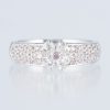 ダイヤモンド プラチナリング D: 0.43ct 0.25ct Pt900 フラワー