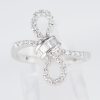 ダイヤモンド プラチナリング D: 0.44 ct　リボン